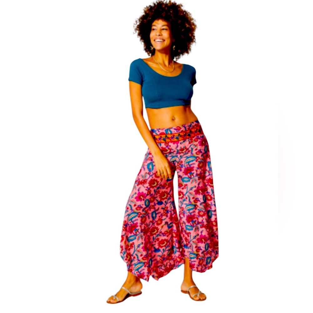 Floral Boho Wide Leg Pants